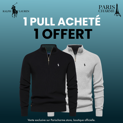 Pull Col Zippé R&L 1+1 (DÉSTOCKAGE)