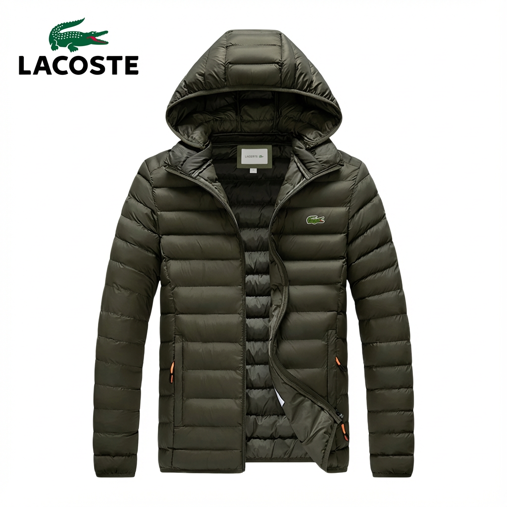 Lacoste Premium Thermo-Steppjacke mit Kapuze