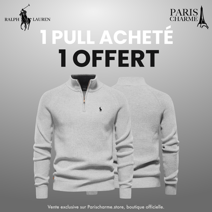 Pull Col Zippé R&L 1+1 (DÉSTOCKAGE)