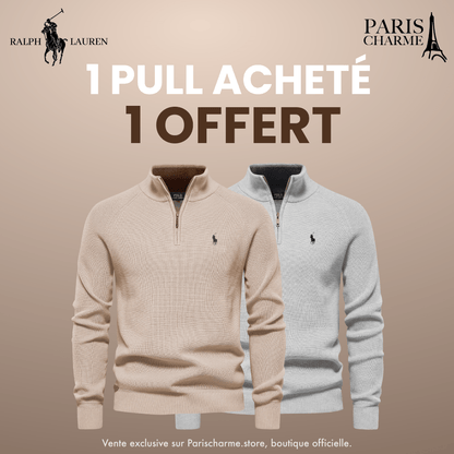 Pull Col Zippé R&L 1+1 (DÉSTOCKAGE)
