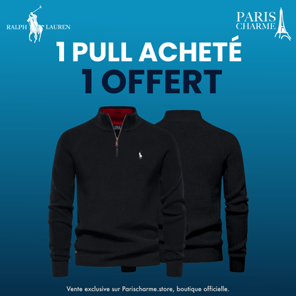 Pull Col Zippé R&L 1+1 (DÉSTOCKAGE)